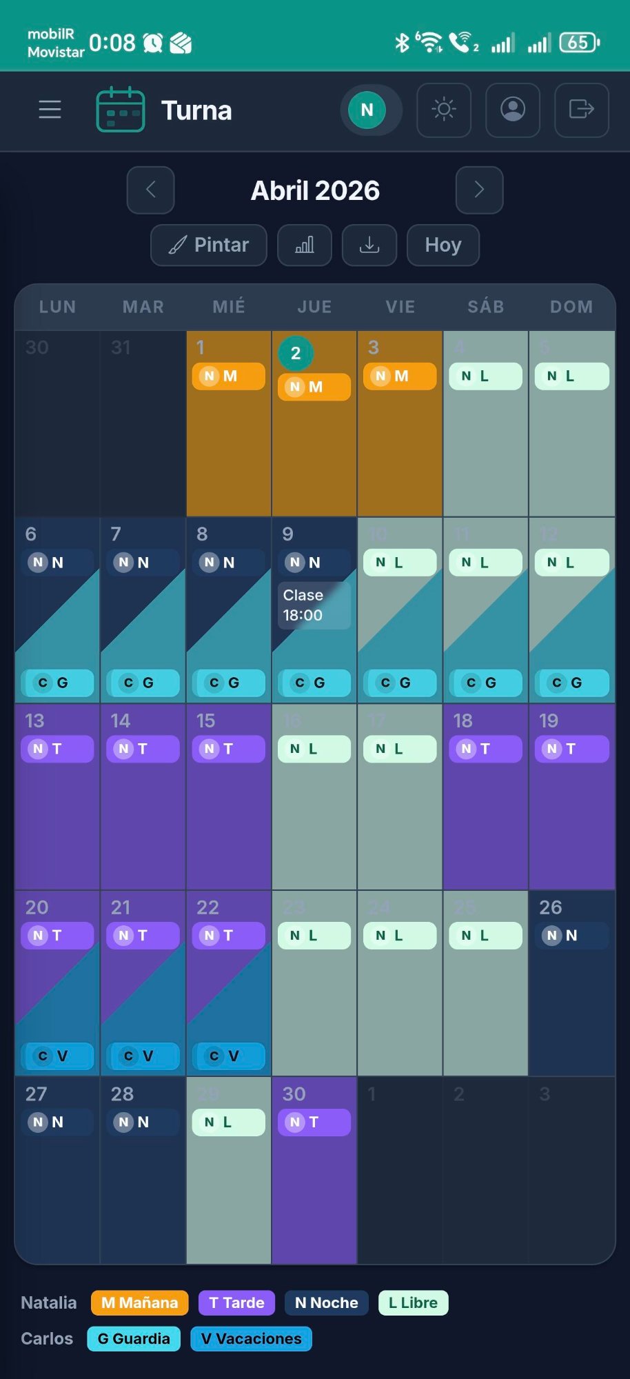 Calendarios Compartidos